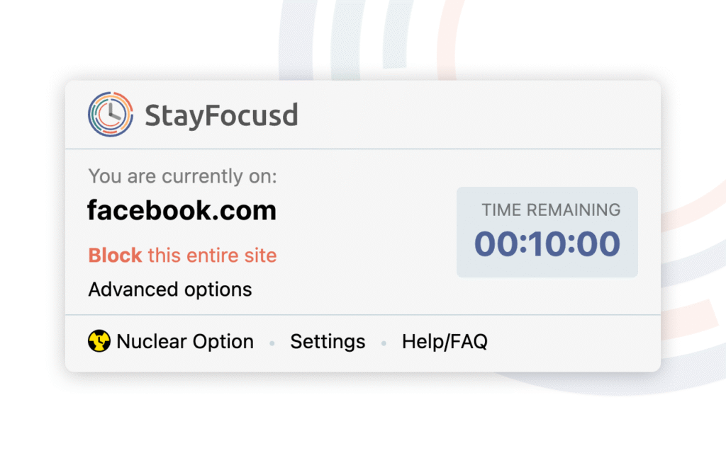 Extension chrome StayFocusd